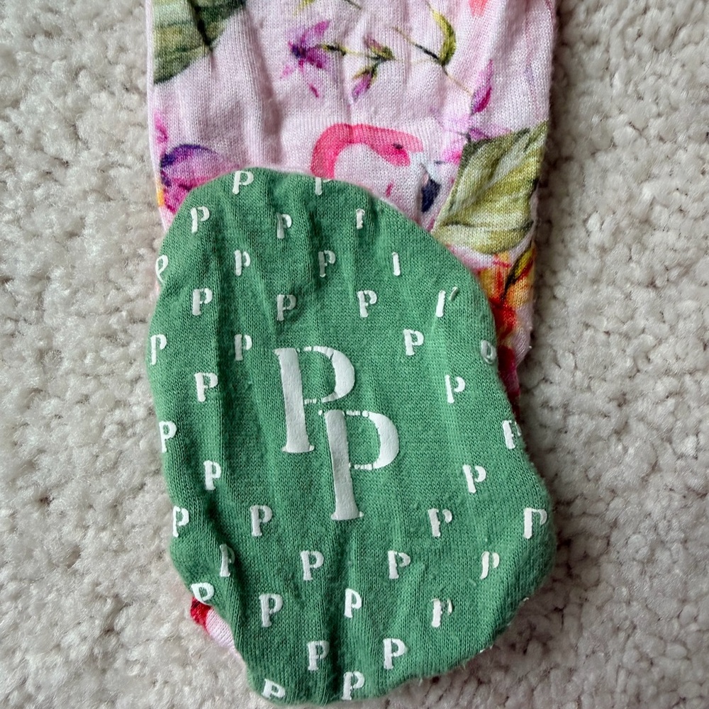 Posh Peanut Pink Flamingo “Leilani” Footie Ruffled Zippered One Piece - Picture 7 of 12